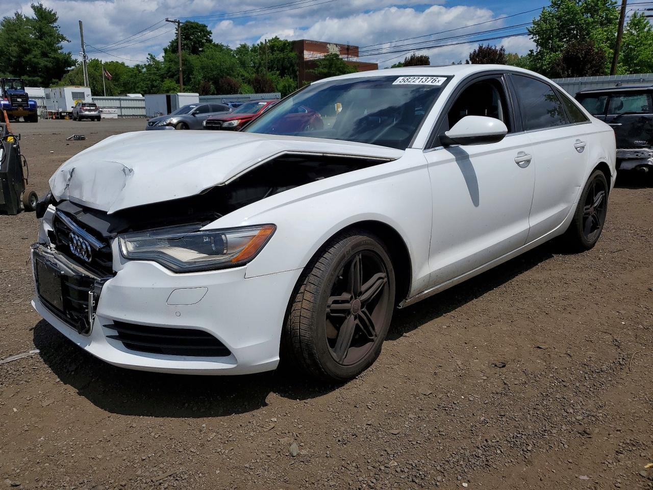 2013 Audi A6 Premium Plus White vin: WAUGFAFC5DN110200