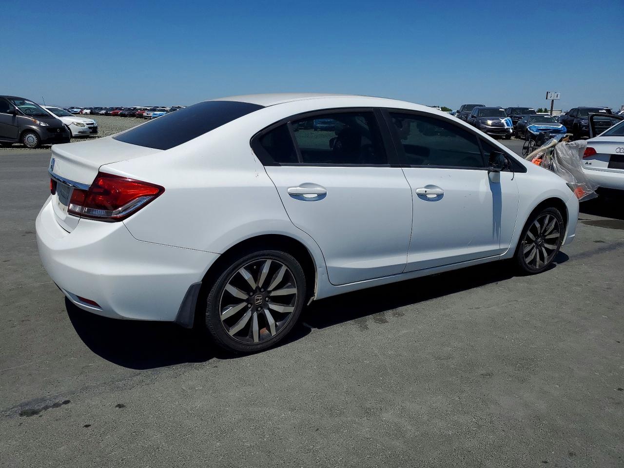 2015 Honda Civic Exl White vin: 19XFB2F96FE206252