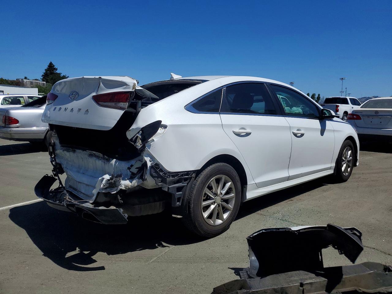 2018 Hyundai Sonata Se White vin: 5NPE24AF6JH680534