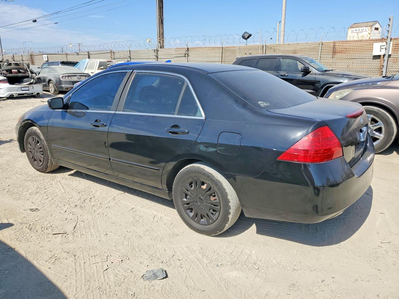 2007 Honda Accord Lx Black vin: 1HGCM56497A221143