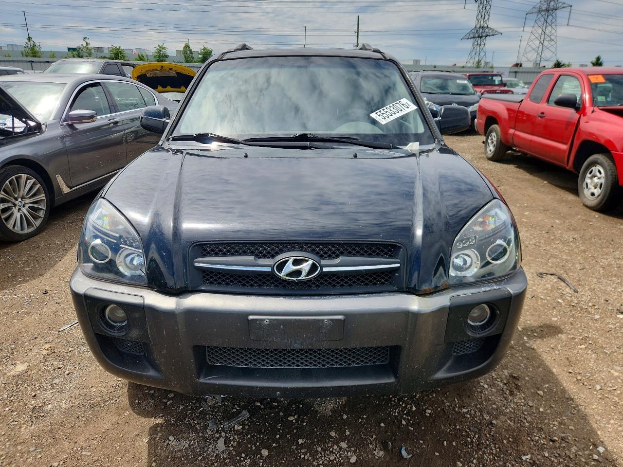2007 Hyundai Tucson Se Черный vin: KM8JN72D77U483502