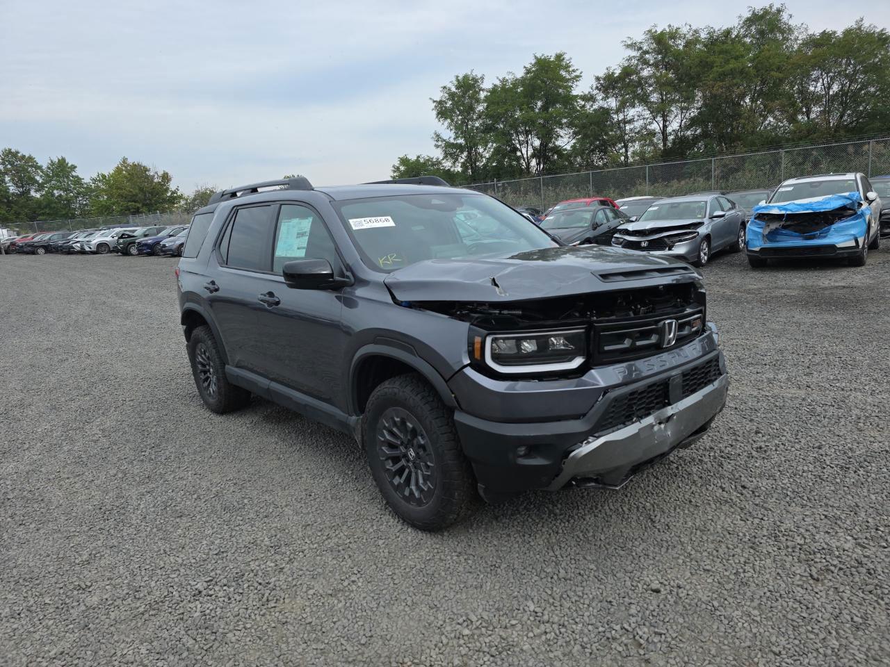 2026 Honda Passport Trail Sport Серый vin: 5FNYF9H51TB010726