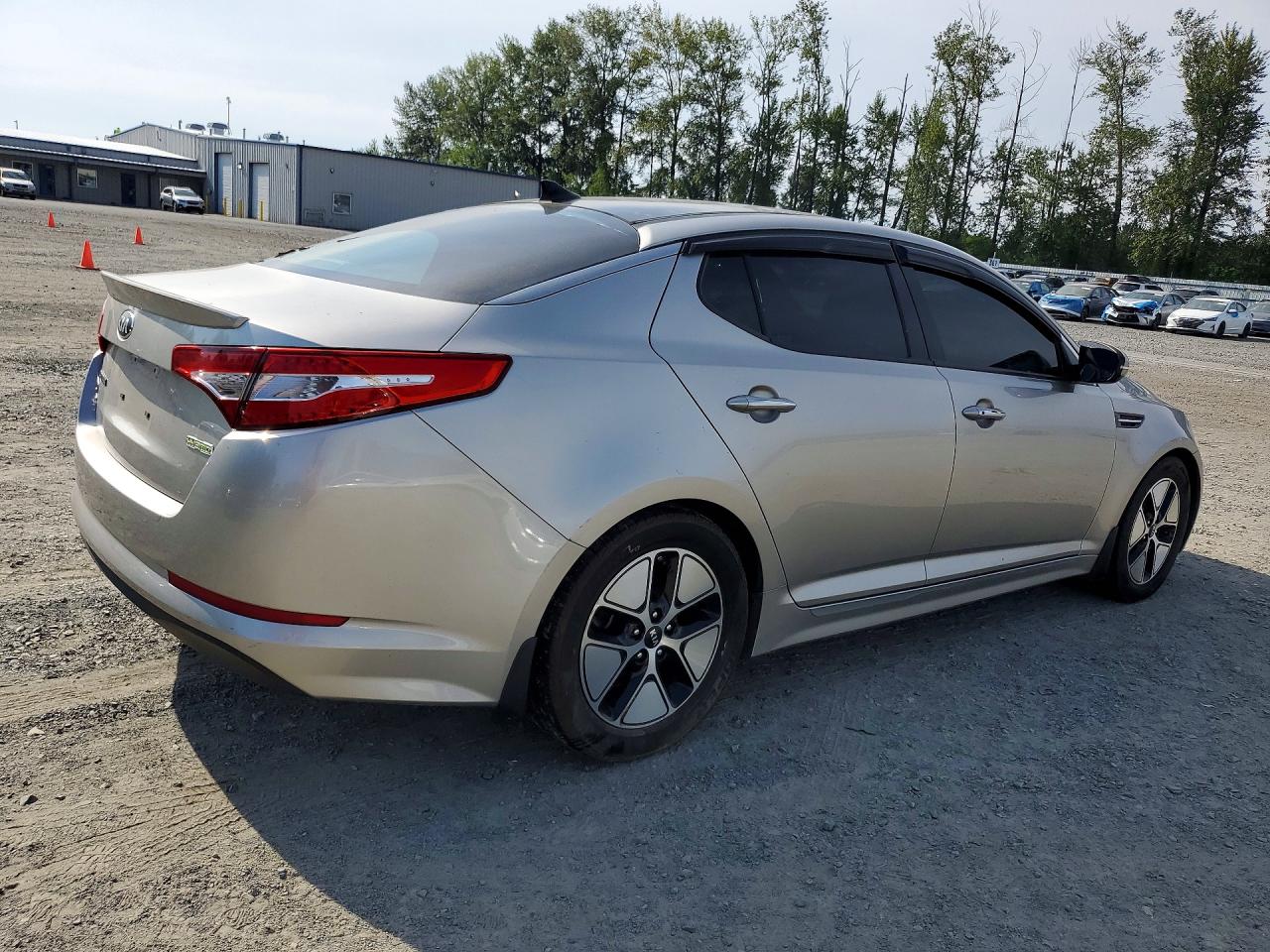 2012 Kia Optima Hybrid Silver vin: KNAGM4AD8C5030718