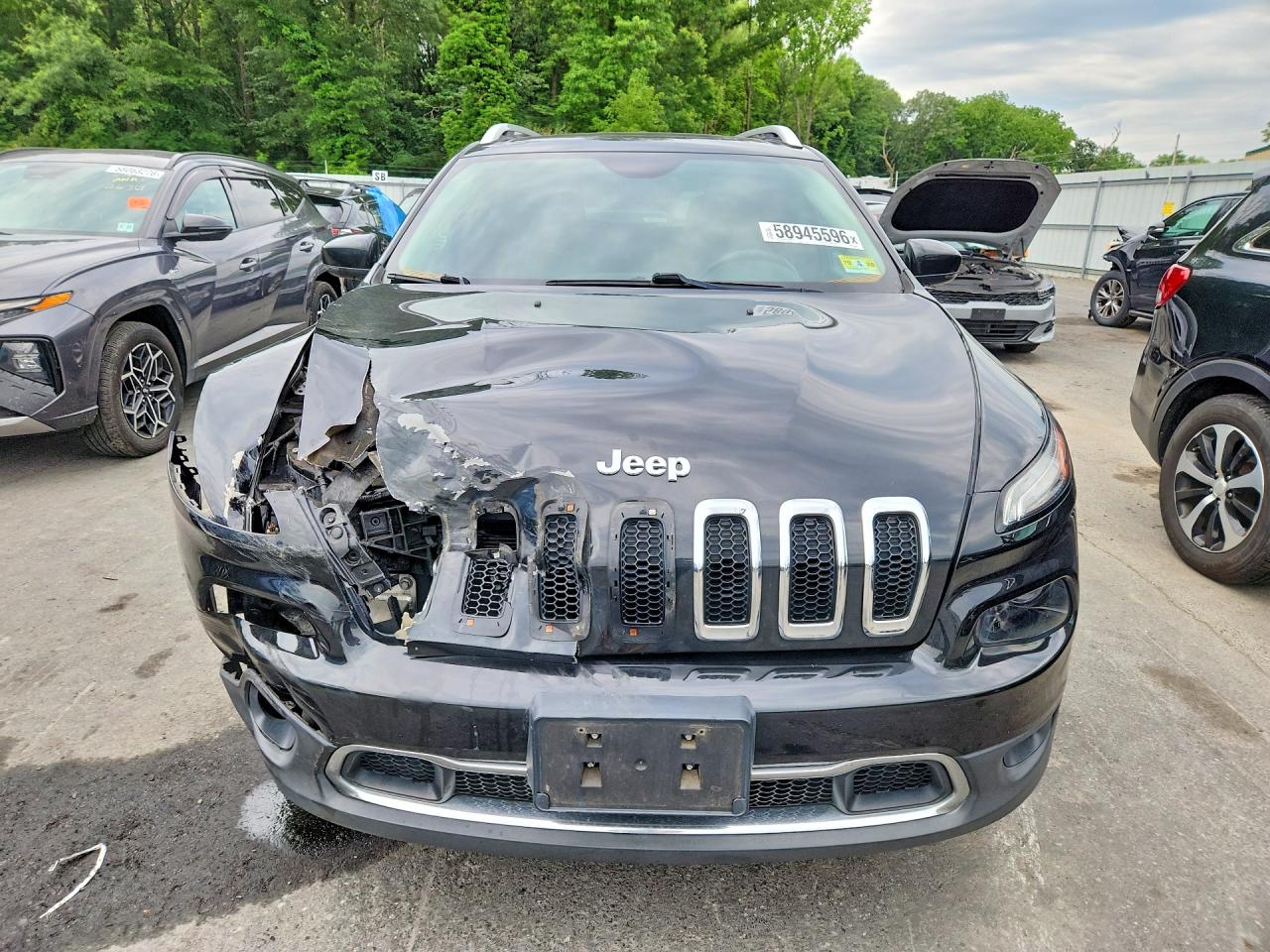 2015 Jeep Cherokee Limited Black vin: 1C4PJMDB8FW704094