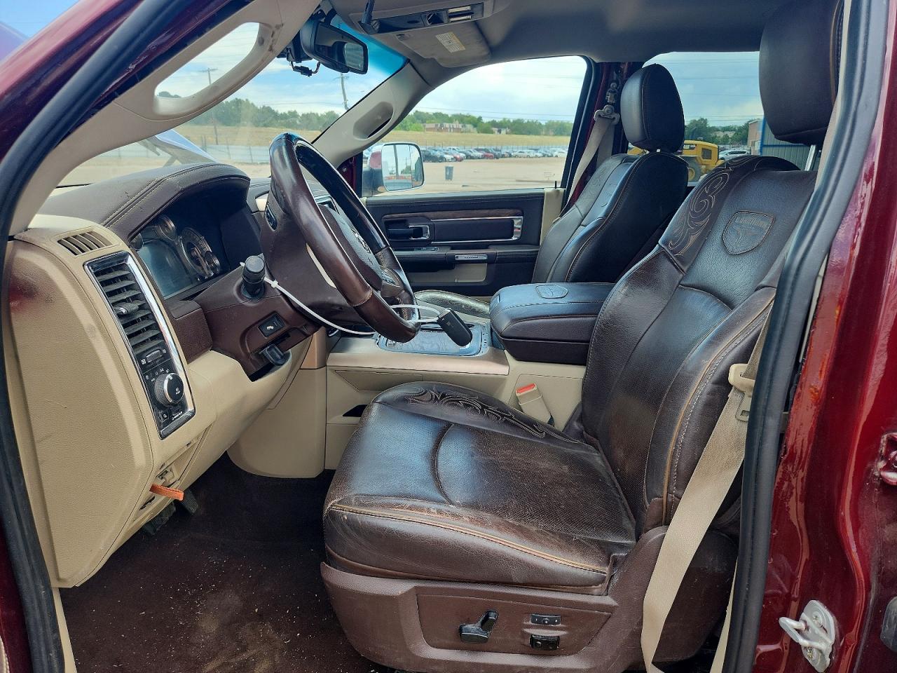 2015 Ram 1500 Longhorn Red vin: 1C6RR7PM2FS761289