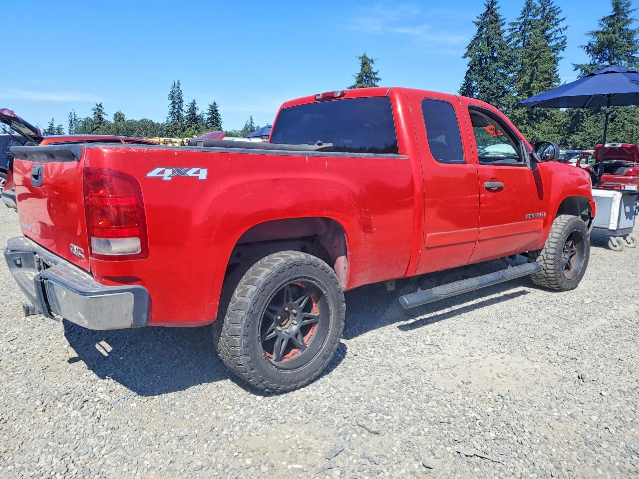 2007 Gmc New Sierra K1500 Red vin: 1GTEK19J07Z511621