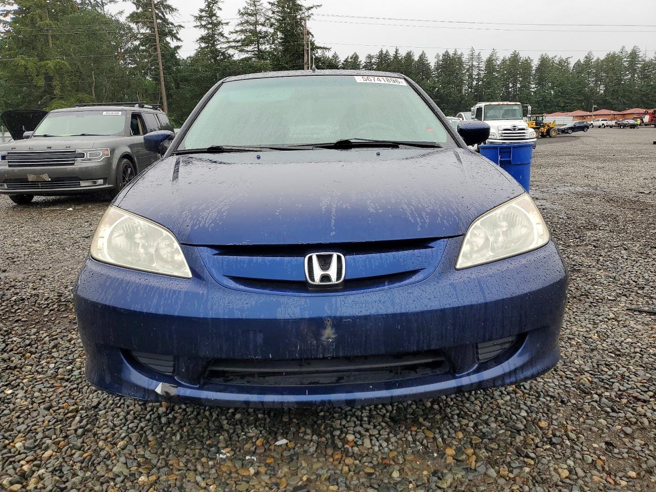 2005 Honda Civic Hybrid Blue vin: JHMES96645S025557