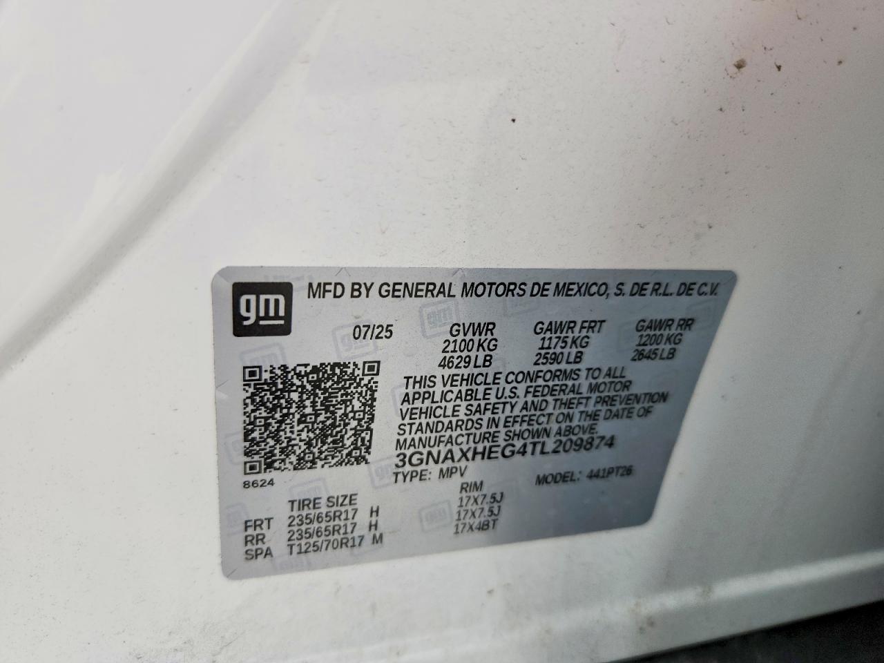 2026 Chevrolet Equinox Lt Белый vin: 3GNAXHEG4TL209874