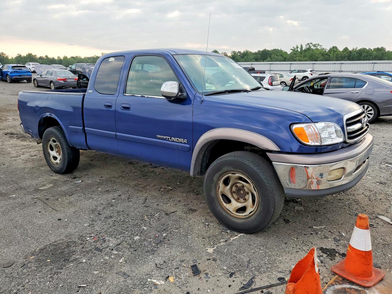 2002 Toyota Tundra Sr5 Blue vin: 5TBRN34132S229200
