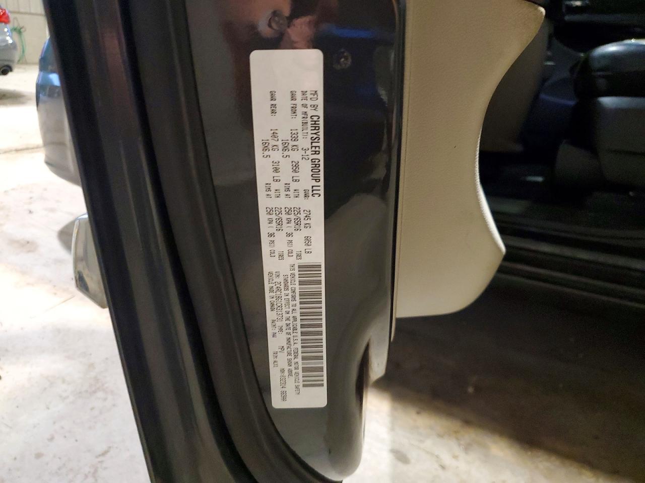 2012 Chrysler Town & Country Touring Серый vin: 2C4RC1BG1CR313731