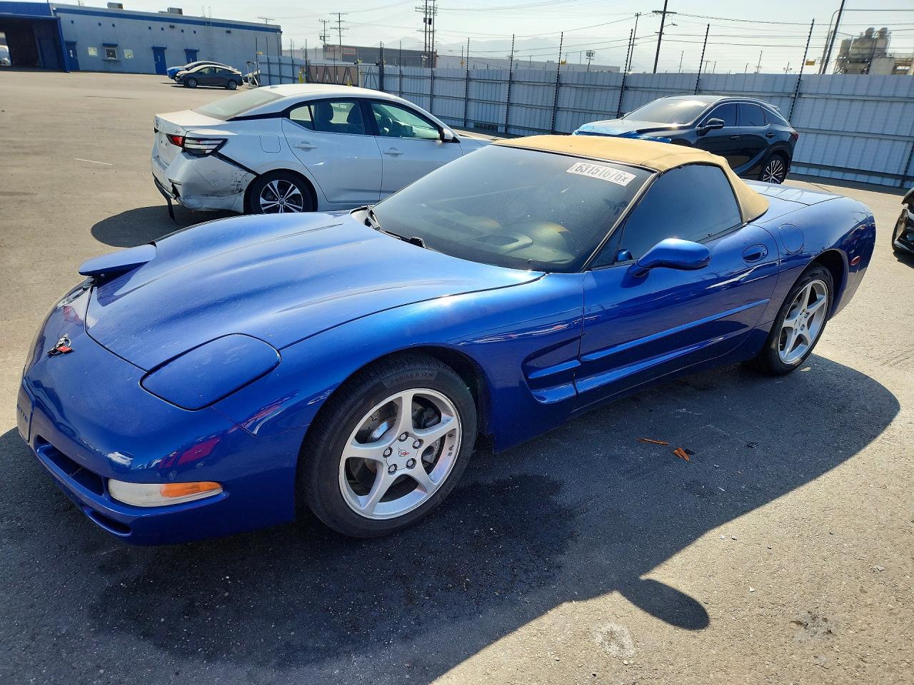 2002 Chevrolet Corvette Blue vin: 1G1YY32G825109361