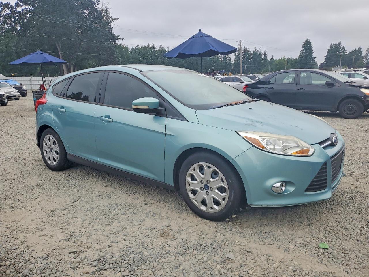 2012 Ford Focus Se Turquoise vin: 1FAHP3K24CL244533