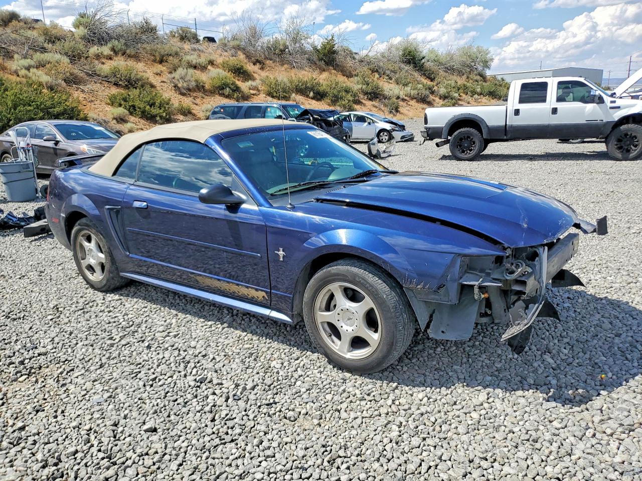 2003 Ford Mustang Blue vin: 1FAFP44453F411198
