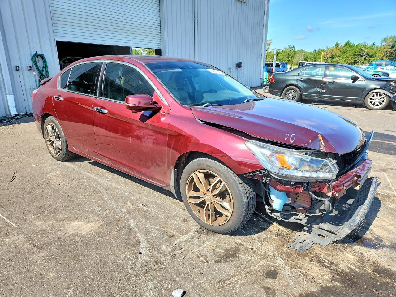 2014 Honda Accord Exl Maroon vin: 1HGCR3F87EA033226