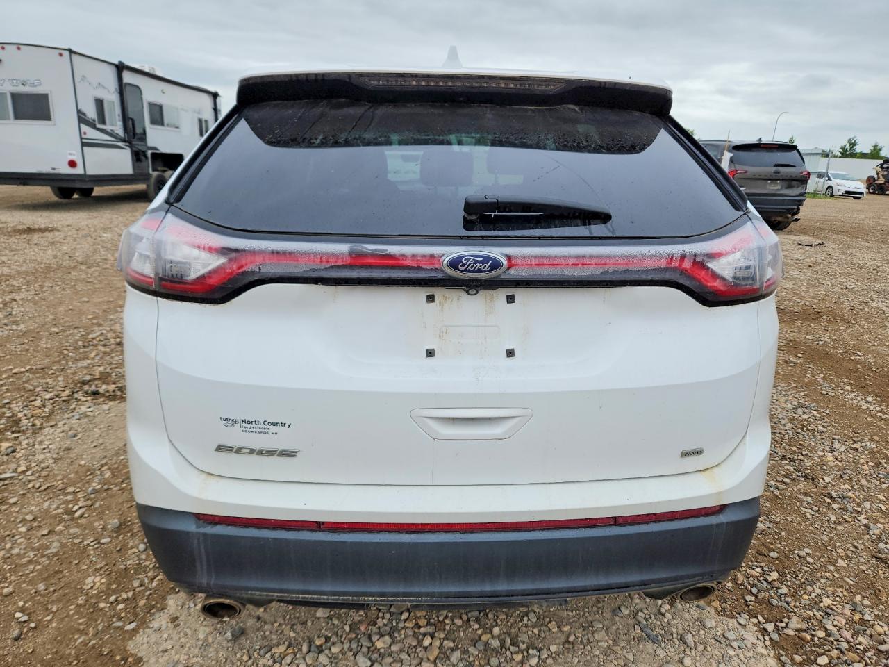 2015 Ford Edge Se White vin: 2FMTK4G88FBC12061