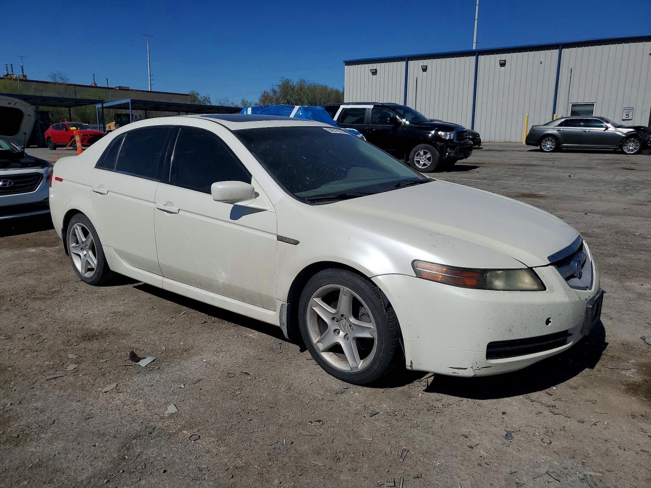 2005 Acura Tl White vin: 19UUA66215A062083