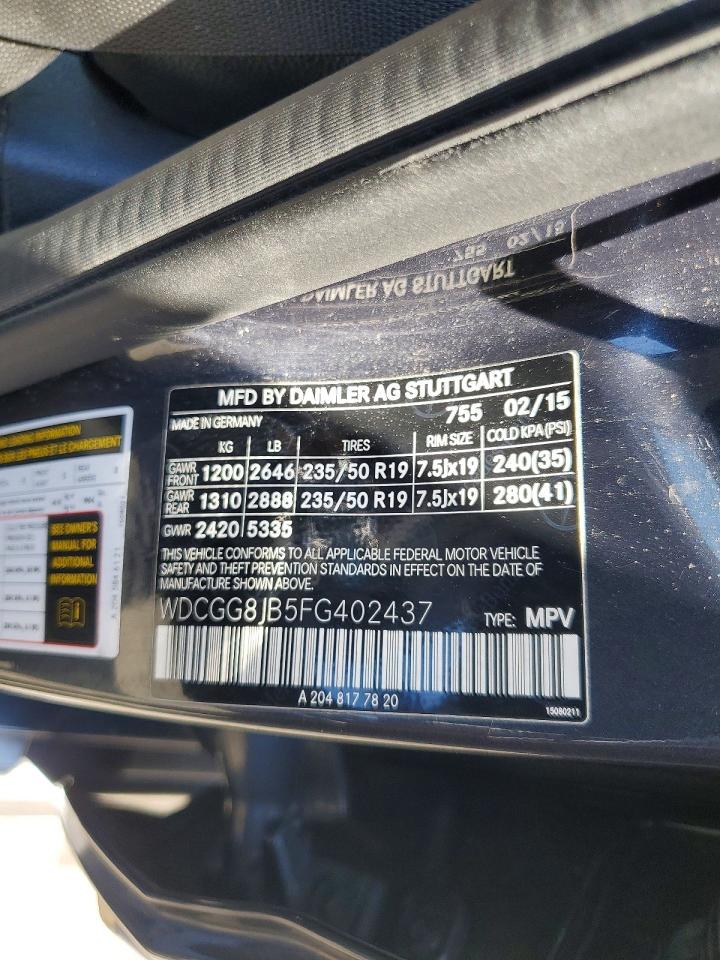 2015 Mercedes-benz Glk 350 4matic Gray vin: WDCGG8JB5FG402437