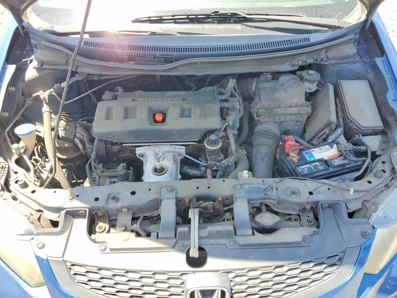 2012 Honda Civic Lx Blue vin: 2HGFG3B58CH520139