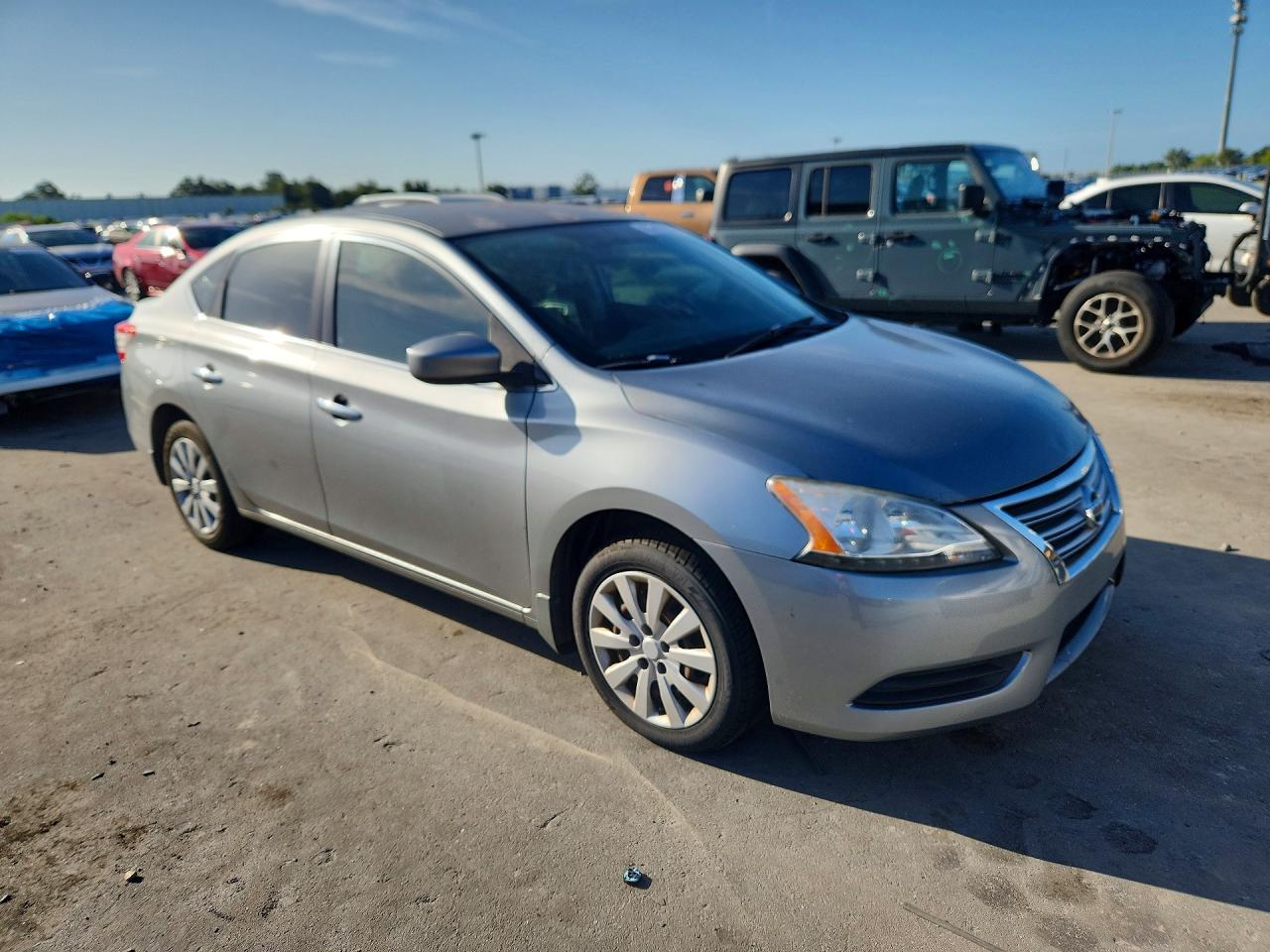 2014 Nissan Sentra Sv Серый vin: 3N1AB7AP9EY264062