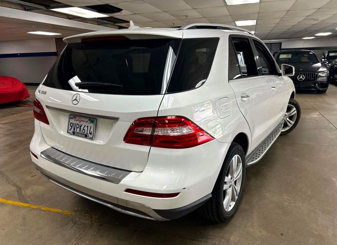 2014 Mercedes-benz Ml 350 White vin: 4JGDA5JB0EA364721