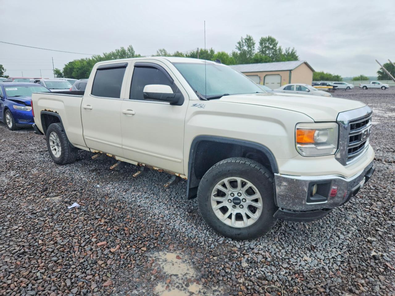 2014 Gmc Sierra K1500 Sle White vin: 3GTU2UEC6EG133385