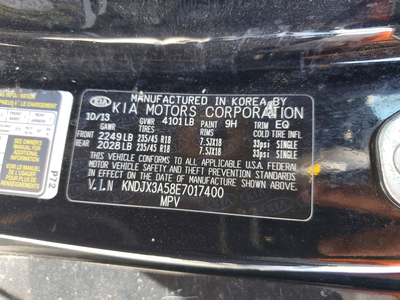 2014 Kia Soul ! Black vin: KNDJX3A58E7017400