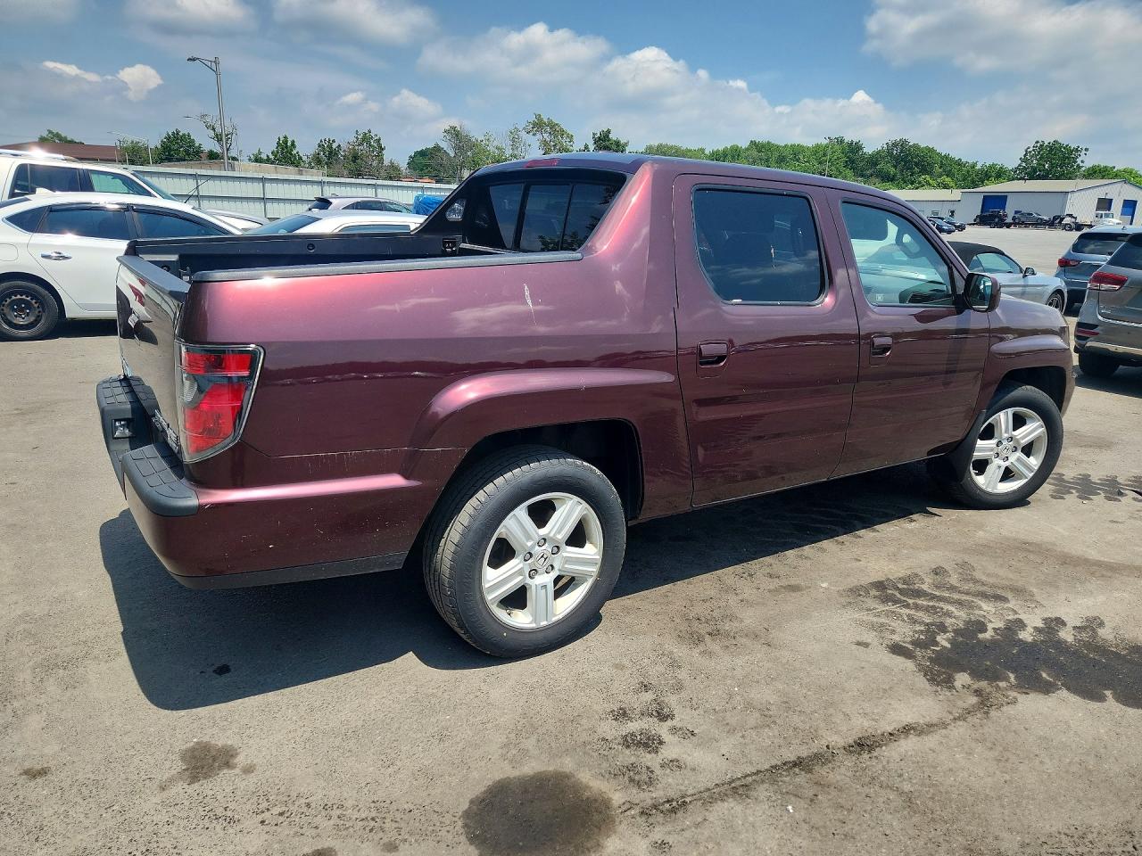 2012 Honda Ridgeline Rtl Maroon vin: 5FPYK1F55CB454179