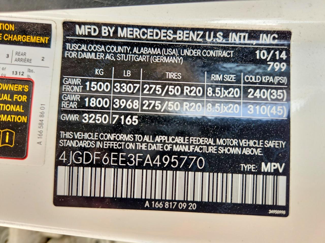 2015 Mercedes-benz Gl 450 4matic White vin: 4JGDF6EE3FA495770
