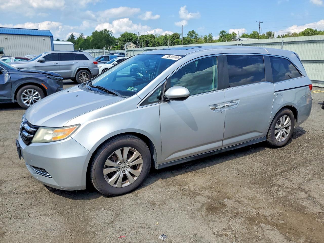 2014 Honda Odyssey Exl Silver vin: 5FNRL5H68EB138608