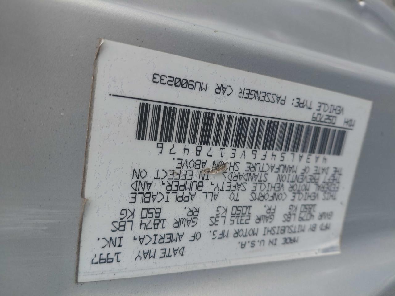 1997 Mitsubishi Eclipse Gsx Silver vin: 4A3AL54F6VE178476