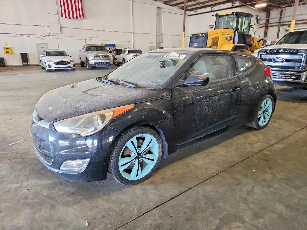 2012 Hyundai Veloster Base Black vin: KMHTC6AD8CU054101