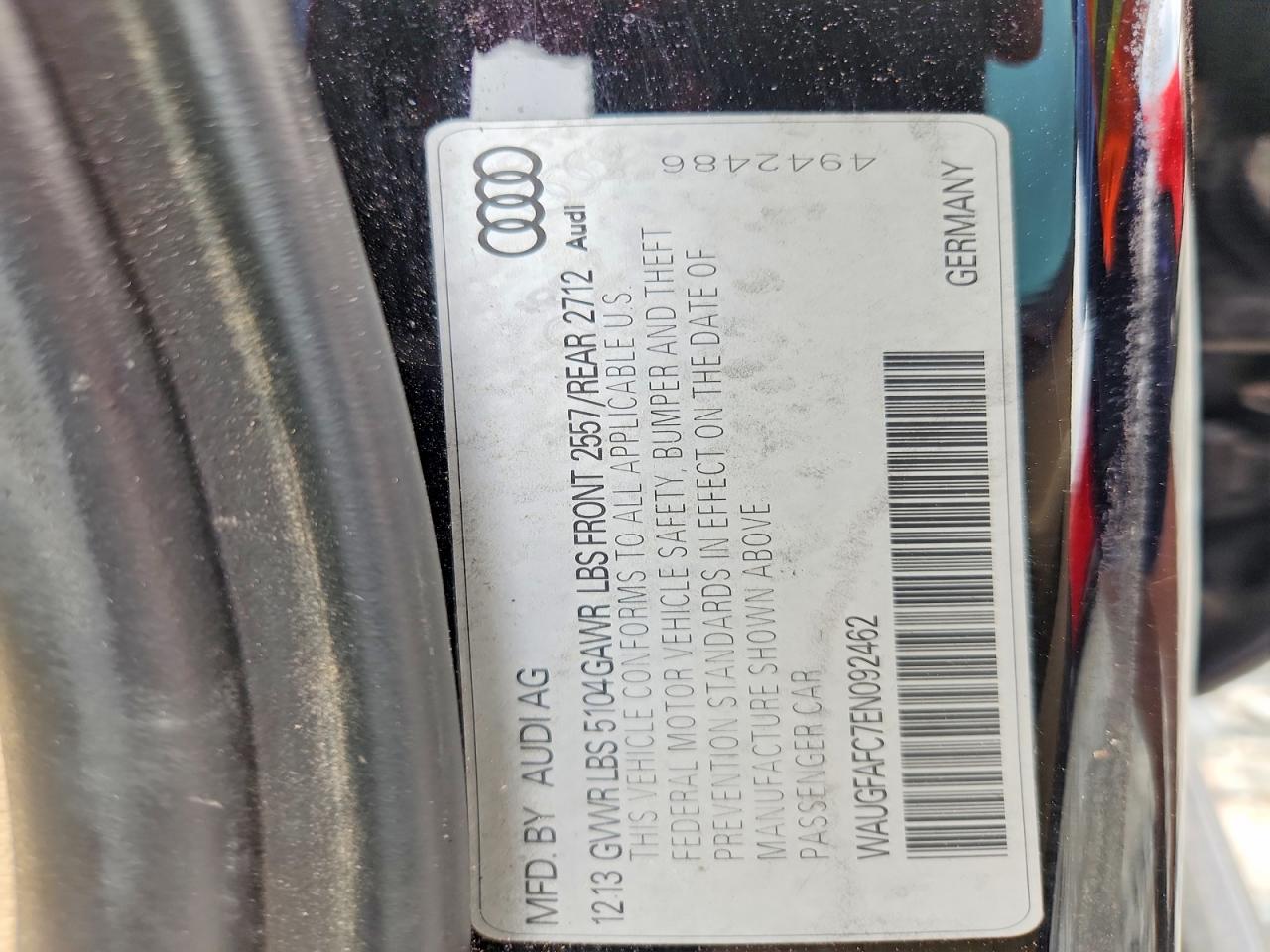 2014 Audi A6 Premium Plus Black vin: WAUGFAFC7EN092462