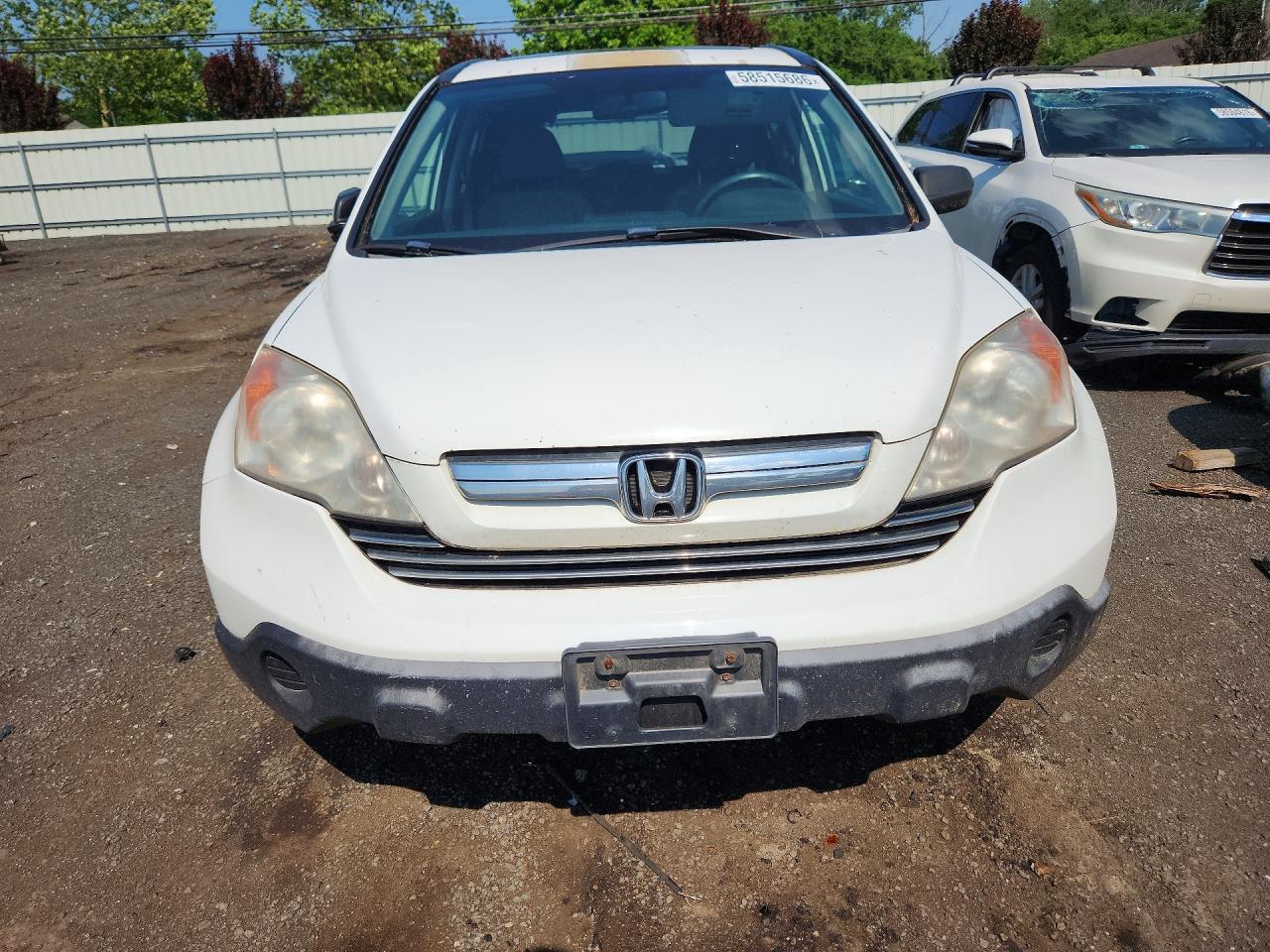 2009 Honda Cr-v Ex White vin: 5J6RE48549L019611