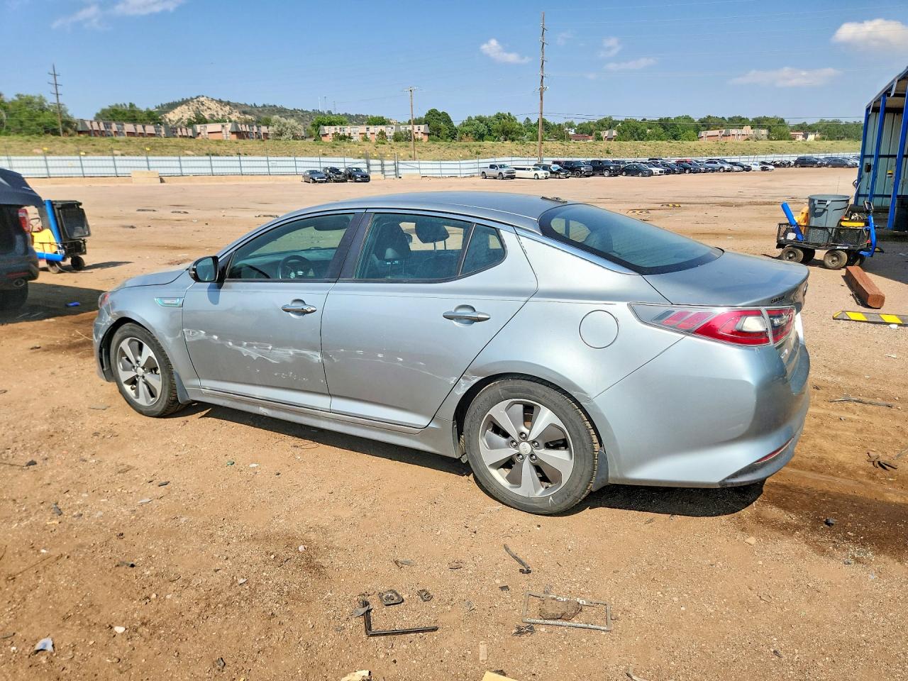 2014 Kia Optima Hybrid Silver vin: KNAGN4AD0E5068752