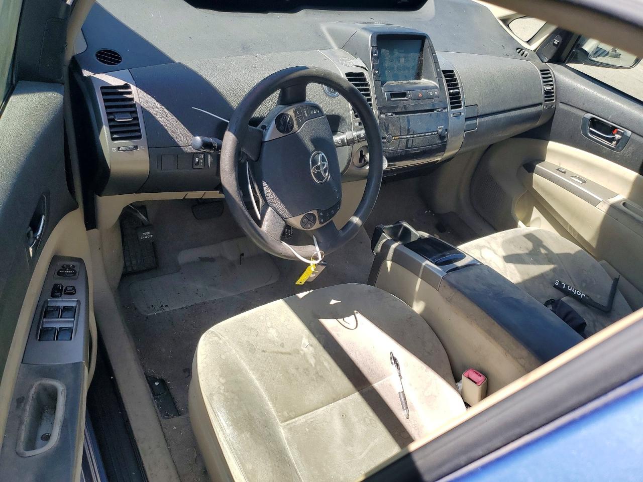 2007 Toyota Prius Base Blue vin: JTDKB20U977675686