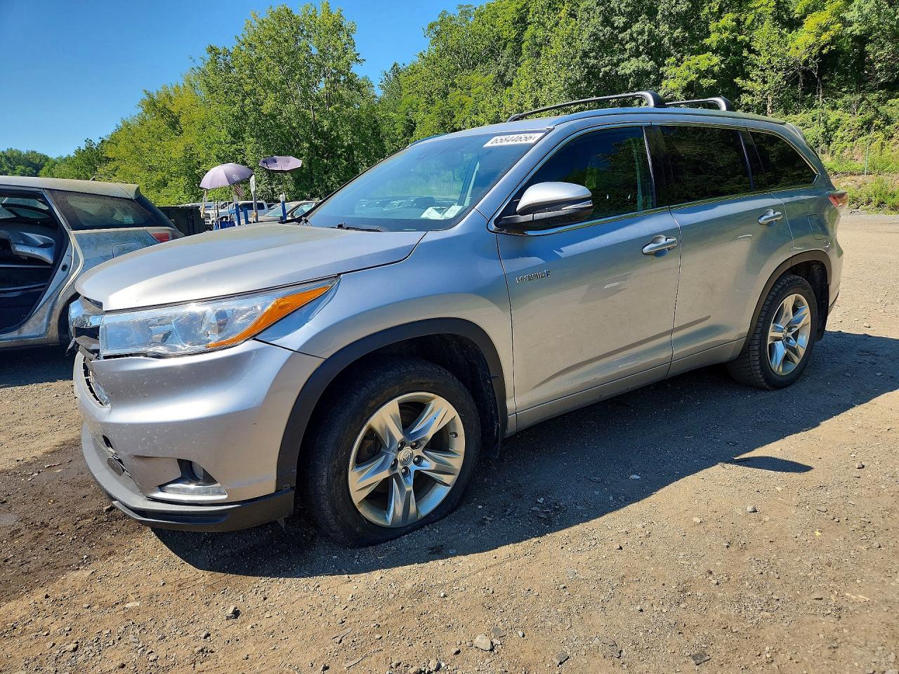 2015 Toyota Highlander Hybrid Limited Platinum Silver vin: 5TDDCRFH0FS008146