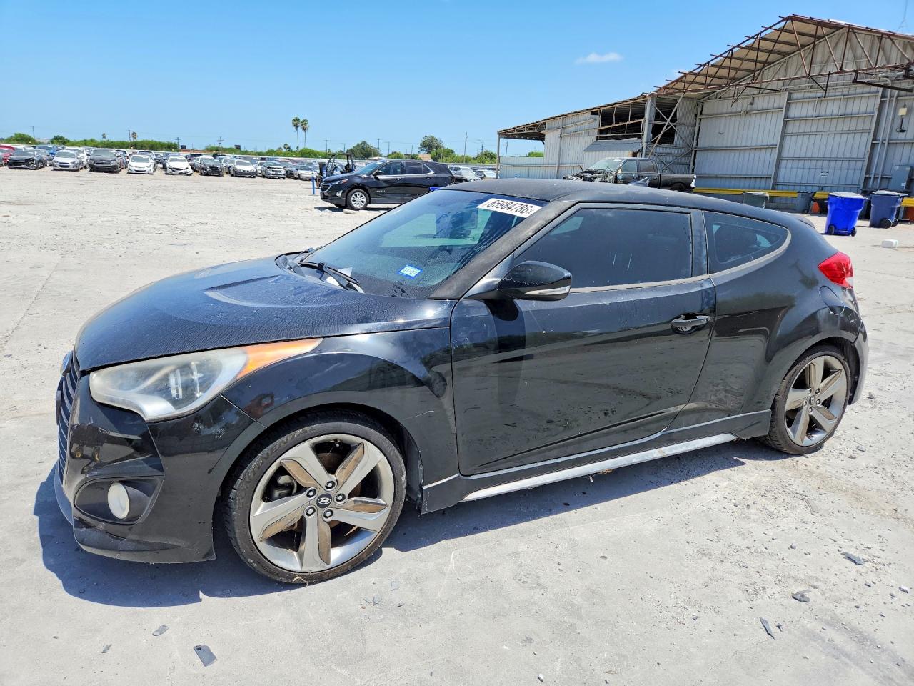 2013 Hyundai Veloster Turbo Black vin: KMHTC6AE2DU102573