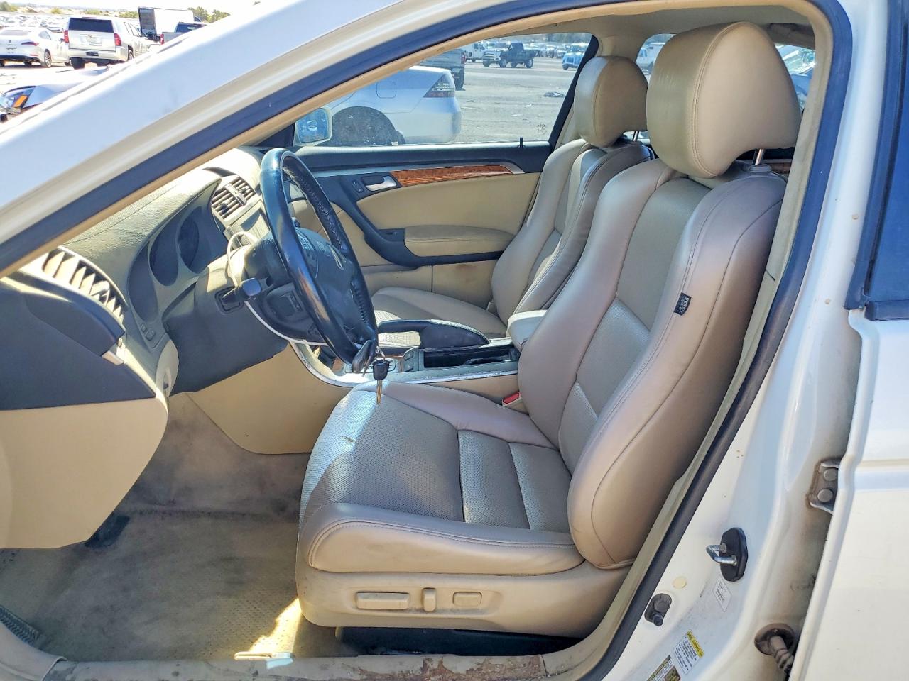 2005 Acura Tl White vin: 19UUA66215A062083