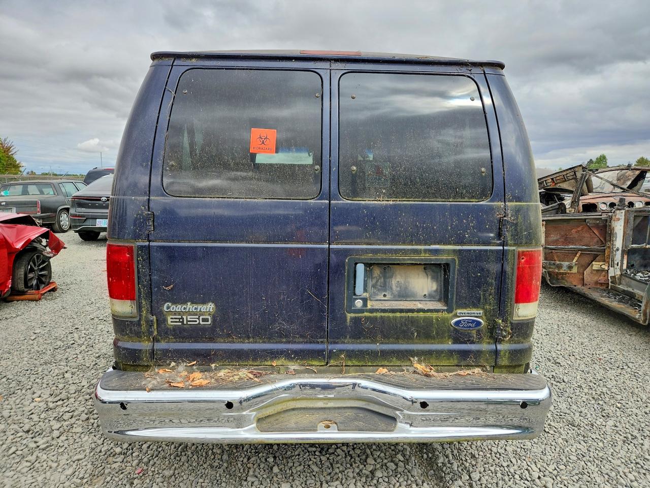 2000 Ford Econoline E150 Van Blue vin: 1FDRE14L3YHB69313