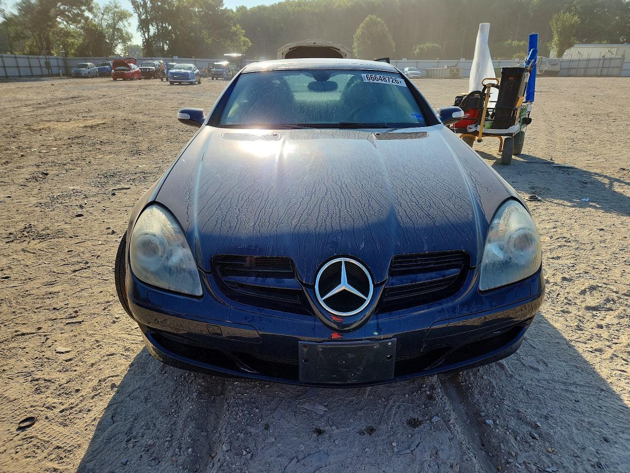 2008 Mercedes-benz Slk 280 Blue vin: WDBWK54F78F174235