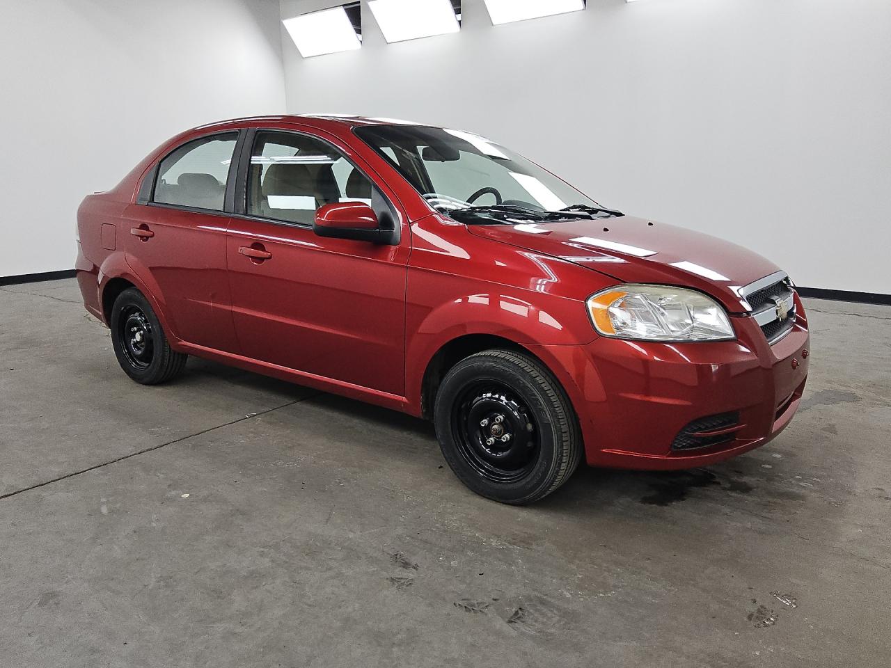 2011 Chevrolet Aveo Red vin: KL1TD5DE9BB220532 Damage: Right Front Tire, Worn, Replacement Required
