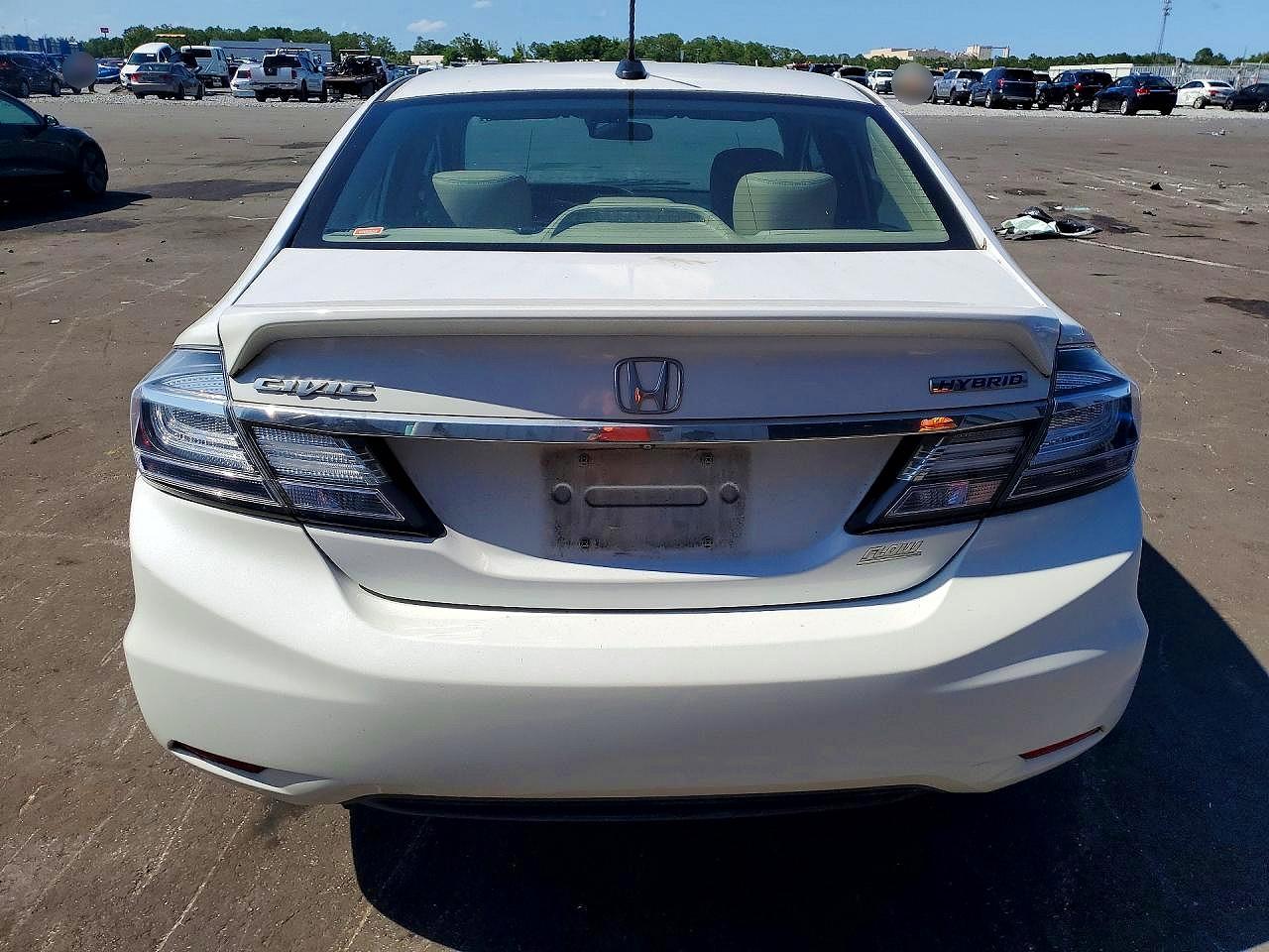2013 Honda Civic Hybrid L White vin: 19XFB4F37DE002581