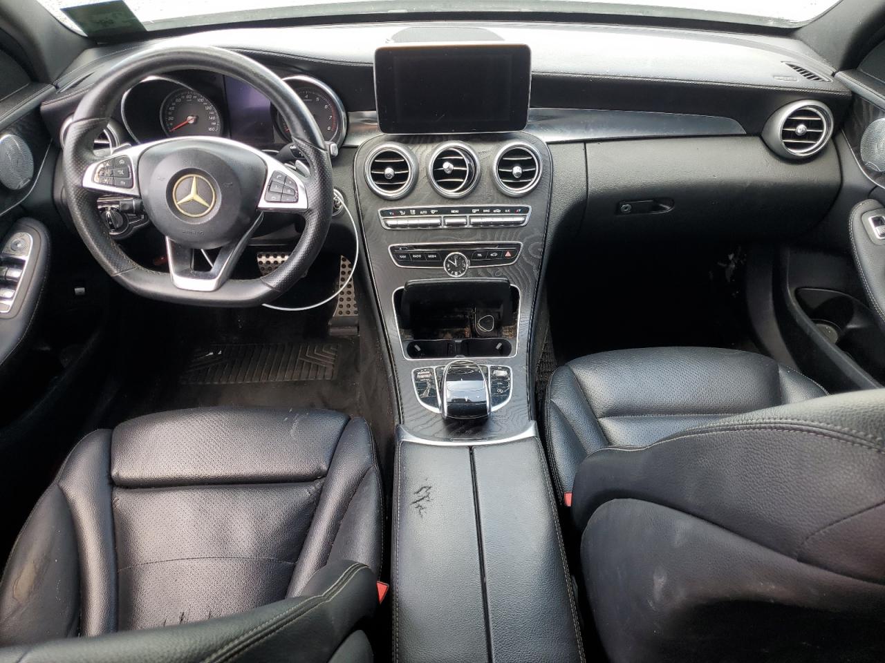 2015 Mercedes-benz C 300 4matic Black vin: 55SWF4KB7FU029468