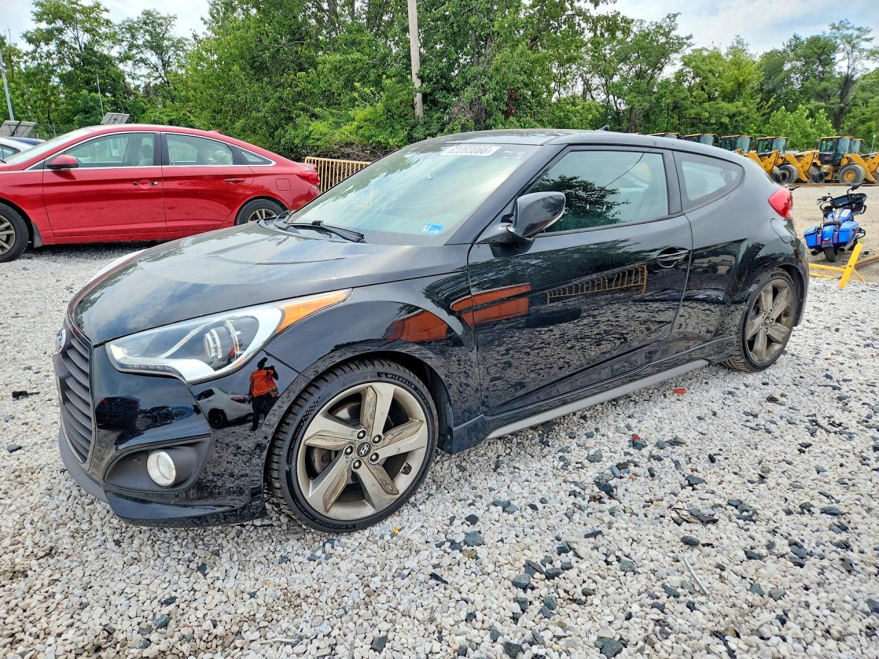 2013 Hyundai Veloster Turbo Black vin: KMHTC6AE8DU126117