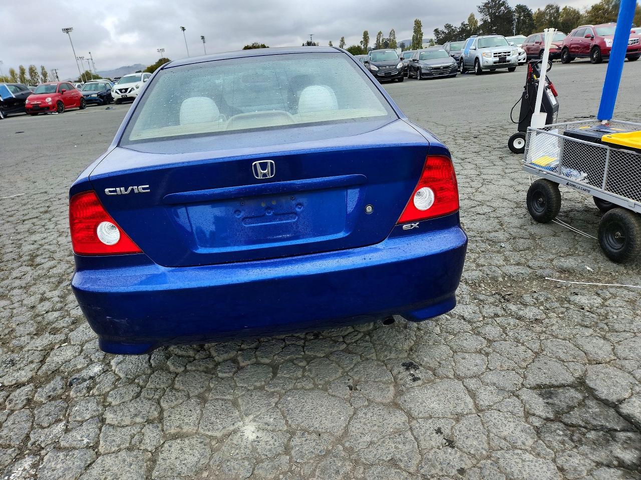 2004 Honda Civic Ex Blue vin: 1HGEM22944L081477