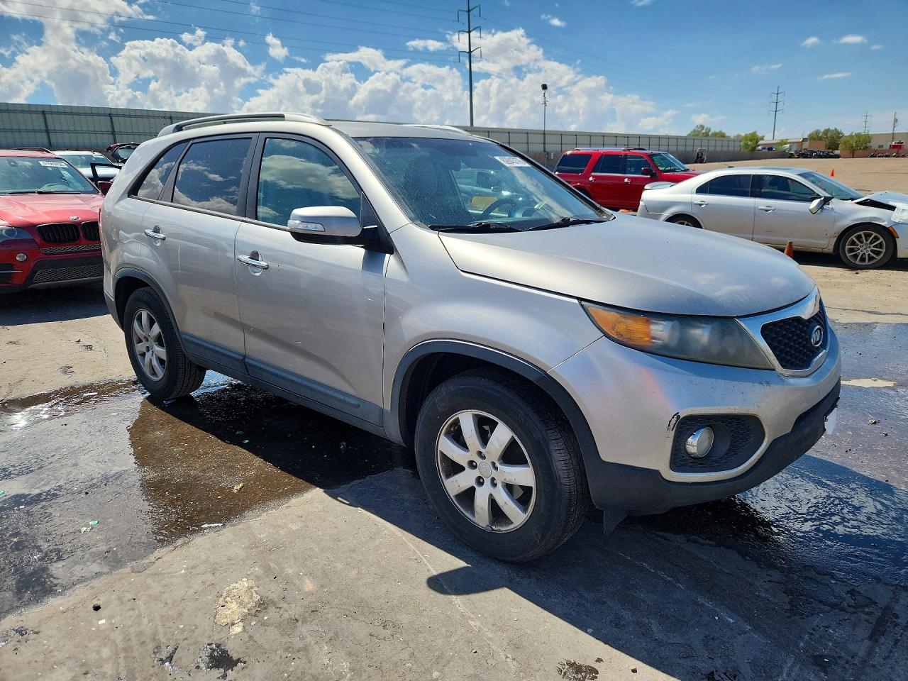 2013 Kia Sorento Lx Серебряный vin: 5XYKT3A68DG418293