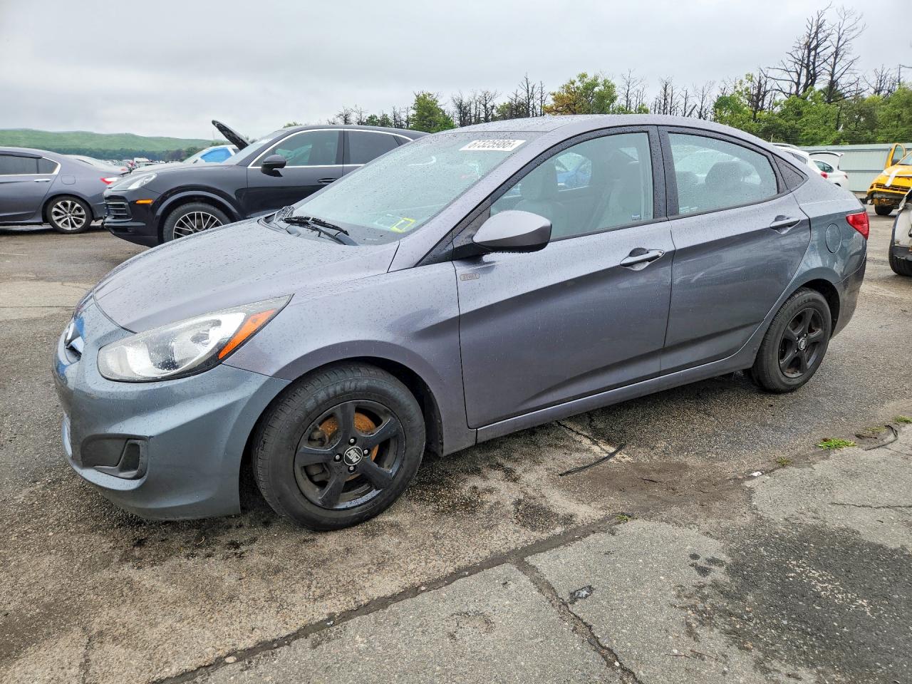 2014 Hyundai Accent Gls Gray vin: KMHCT4AE9EU728787