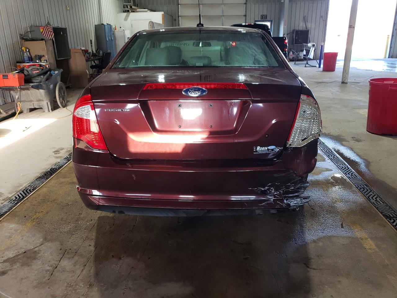 2012 Ford Fusion S Burgundy vin: 3FAHP0GA7CR202860