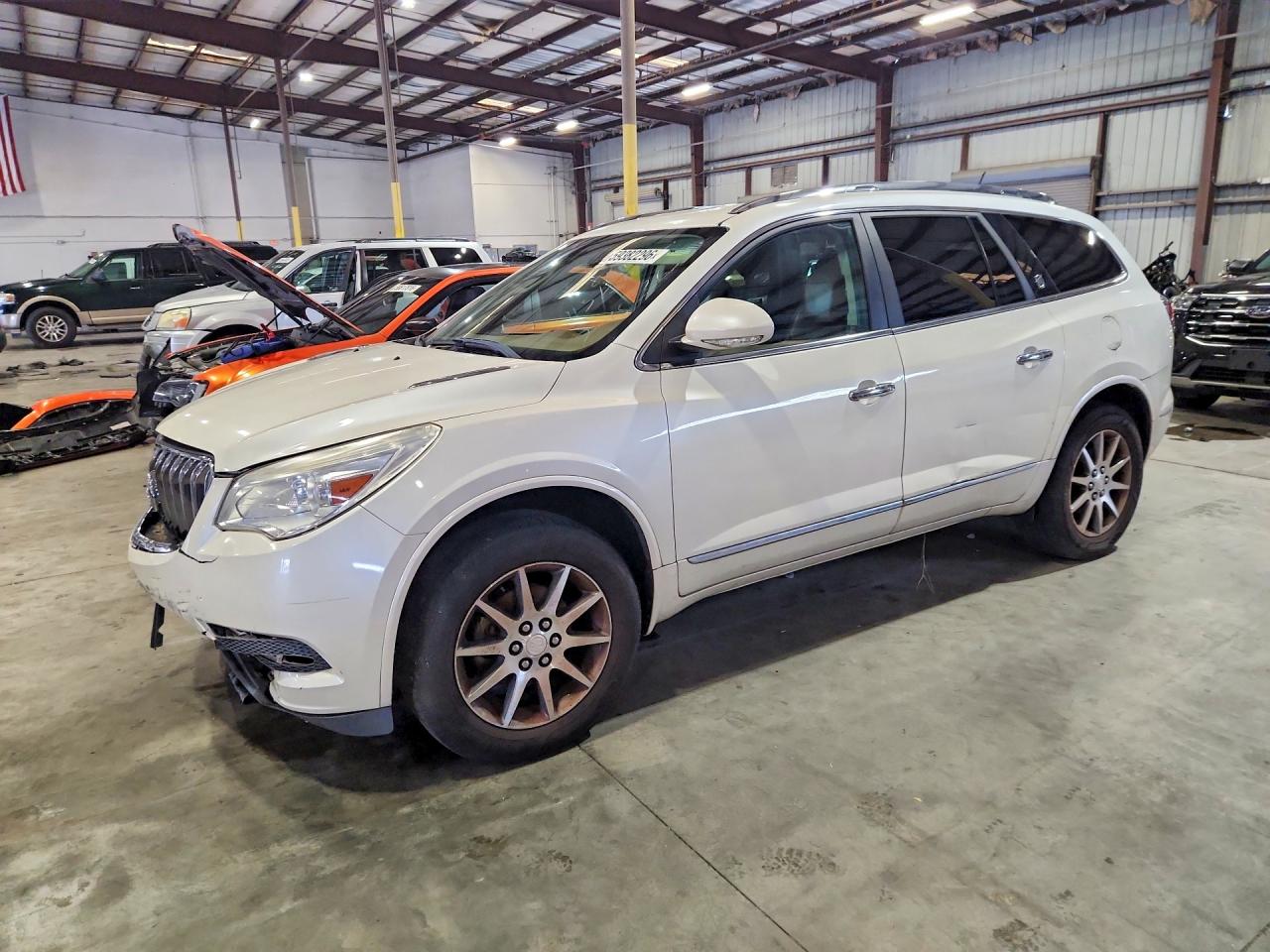2014 Buick Enclave White vin: 5GAKRBKD4EJ115214