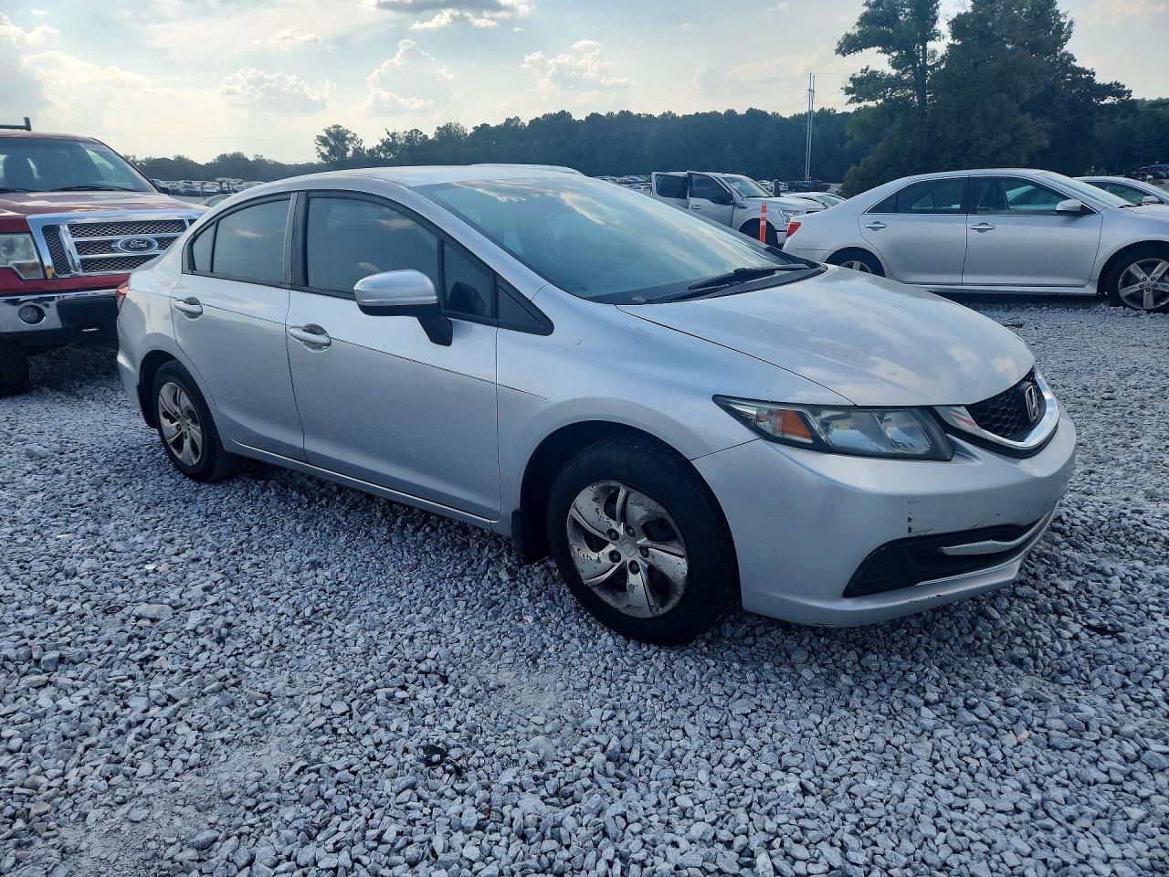 2014 Honda Civic Lx Silver vin: 2HGFB2F52EH503519